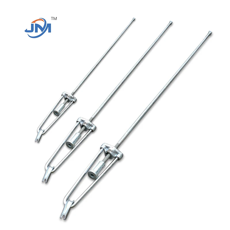 Justerbar buetype stagstang med bunnplate Varmgalvaniserte OEM-produkter